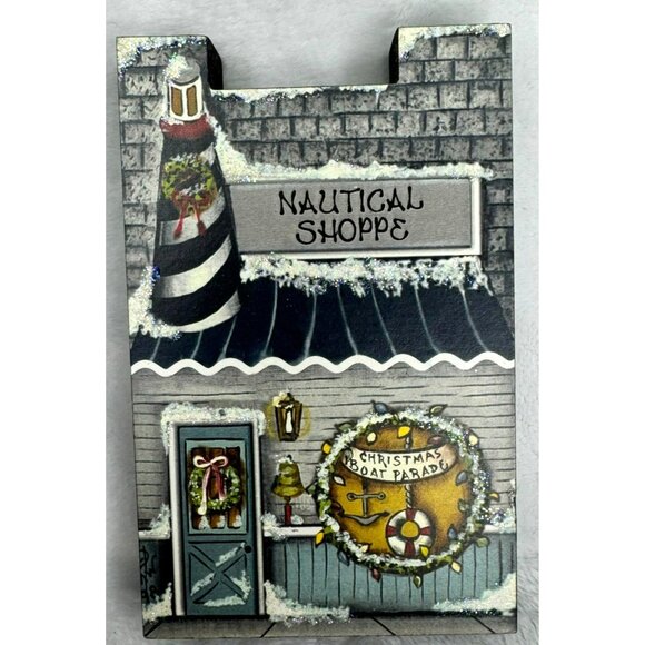 Brandywine Woodcrafts Nautical Shoppe Christmas Boat Parade Sign 7.25"x4.5" - Picture 2 of 5